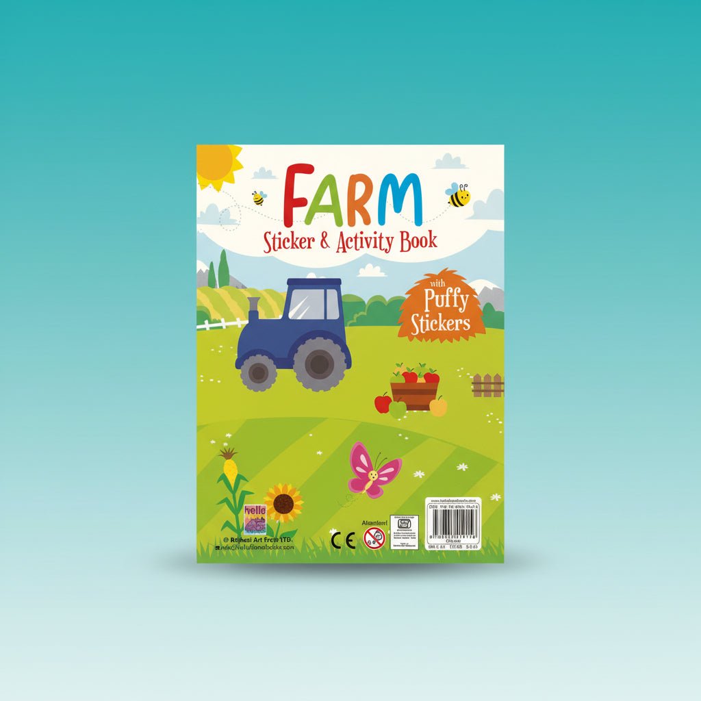 Farm Sticker & Activity Book With Puffy Sticker by Gift Hub Mart