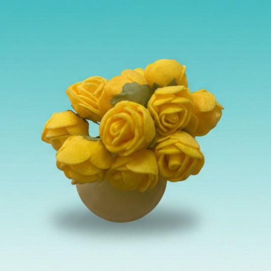 Felt Rose Bunch- Yellow by Gift Hub Mart