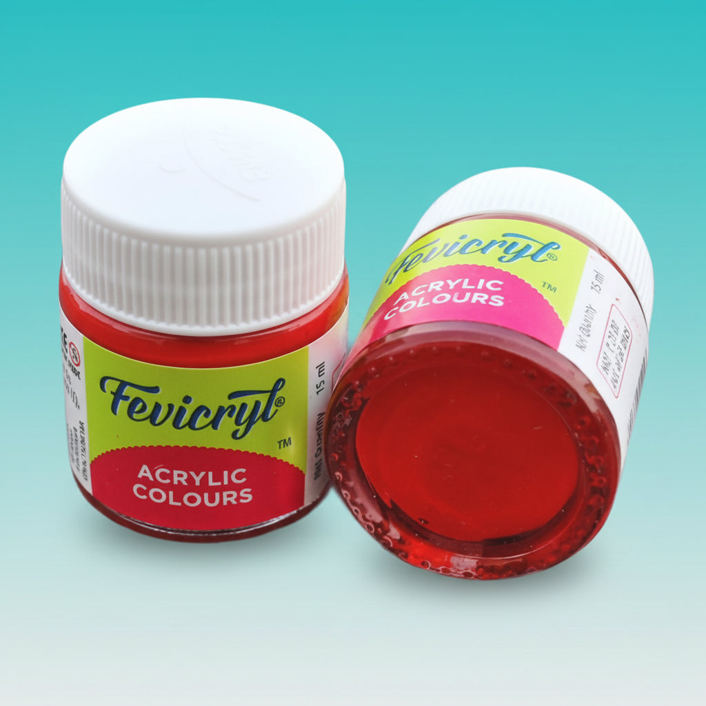 Fevicryl Acrylic Colours 15 ml (Crimson 04) by Gifthubmart