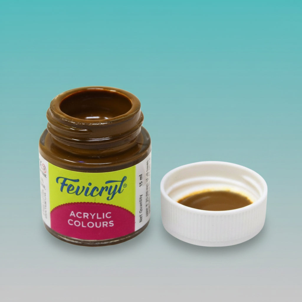 Fevicryl Acrylic Colours 15 ml (Dark Brown 05) by Gifthubmart