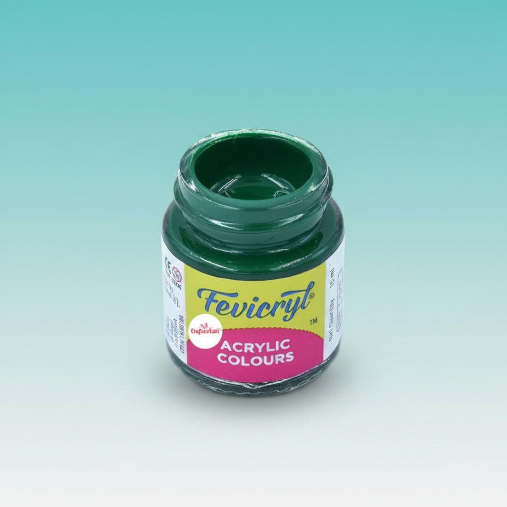 Fevicryl Acrylic Colours 15 ml (Dark Green 06) by Gifthubmart