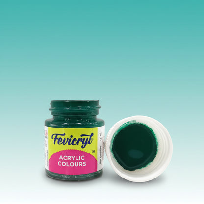 Fevicryl Acrylic Colours 15 ml (Dark Green 06) by Gifthubmart