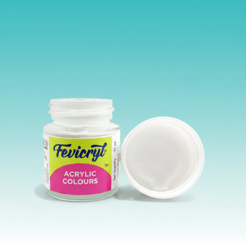 Fevicryl Acrylic Colours 15 ml (White 27) by Gifthubmart