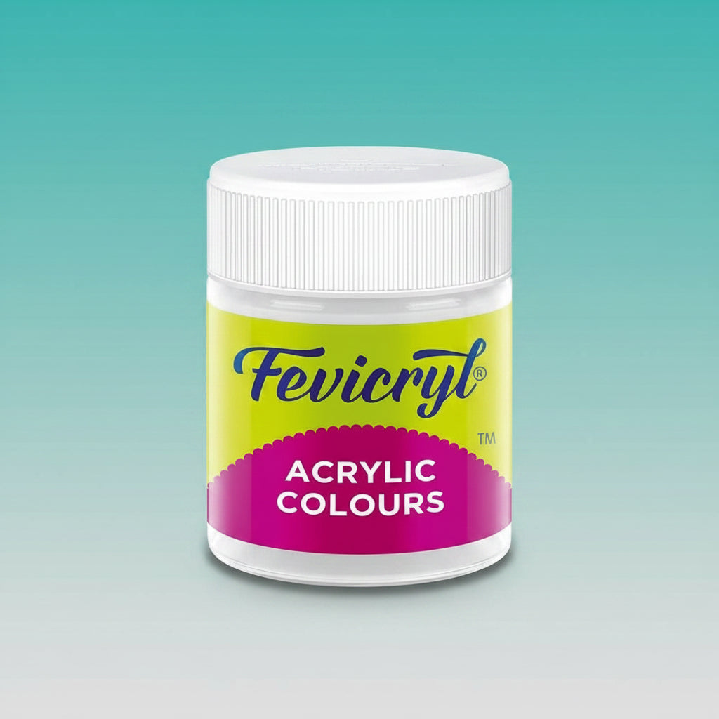 Fevicryl Acrylic Colours 15 ml (White 27) by Gifthubmart