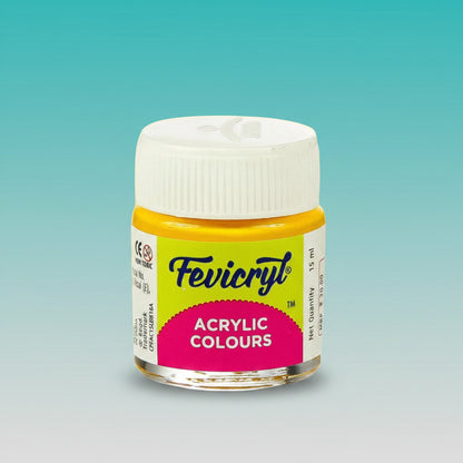 Fevicryl Acrylic Colours 15ml (Lemon Yellow 11) by Gifthubmart