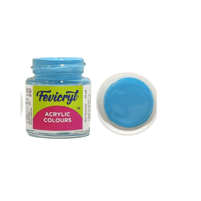 Fevicryl Acrylic Colours 15ml (Sky Blue 63) by Gifthubmart
