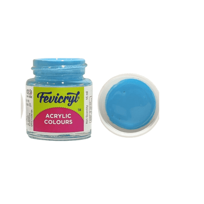 Fevicryl Acrylic Colours 15ml (Sky Blue 63) by Gifthubmart