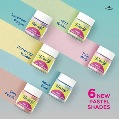 Fevicryl Acrylic Colours Pastel 6 Shade by Gifthubmart
