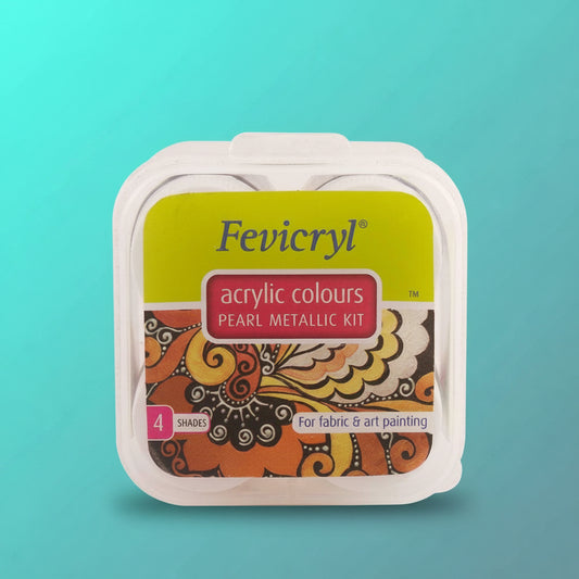 Fevicryl Acrylic Pearl Metallic Colours 4 Shades 40 ml by Gifthubmart