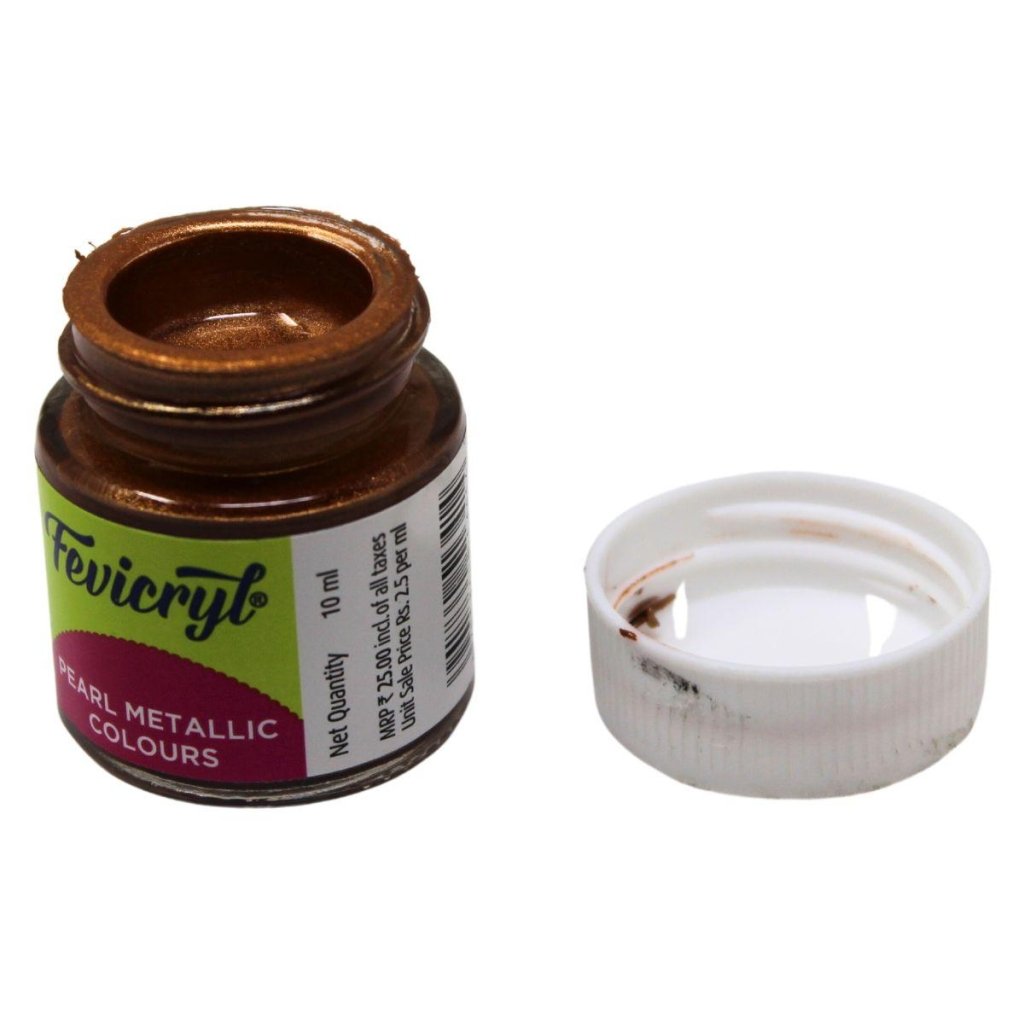 Fevicryl Pearl Colours 10ml Pearl Metallic Bronze 355 by Gifthubmart