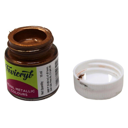 Fevicryl Pearl Colours 10ml Pearl Metallic Bronze 355 by Gifthubmart