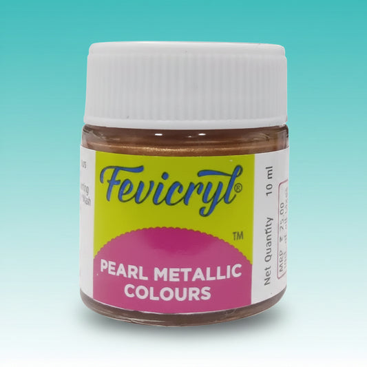 Fevicryl Pearl Colours 10ml Pearl Metallic Copper 353 by Gifthubmart