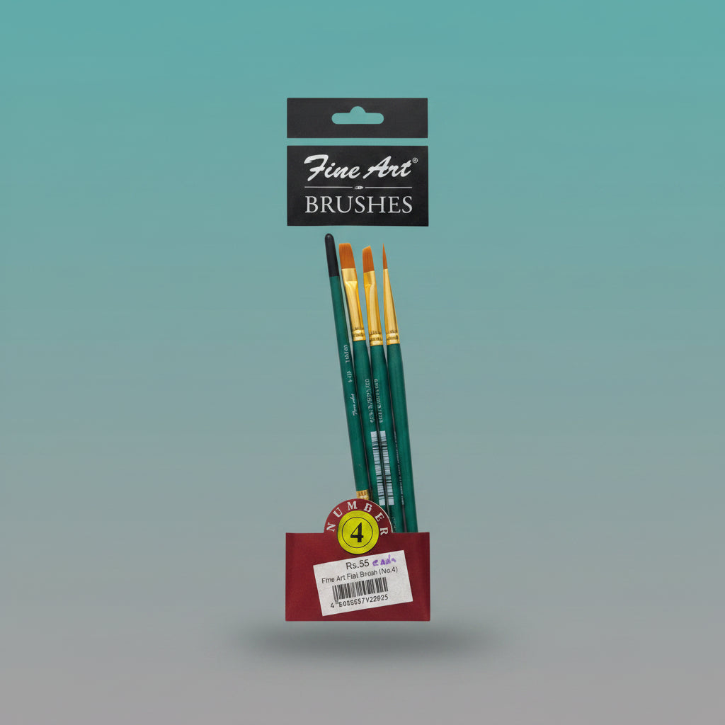 Fine Art Flat Brush (No.4) by Gifthubmart