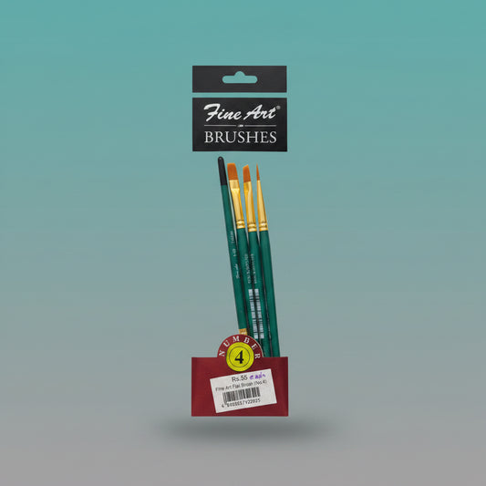 Fine Art Flat Brush (No.4) by Gifthubmart