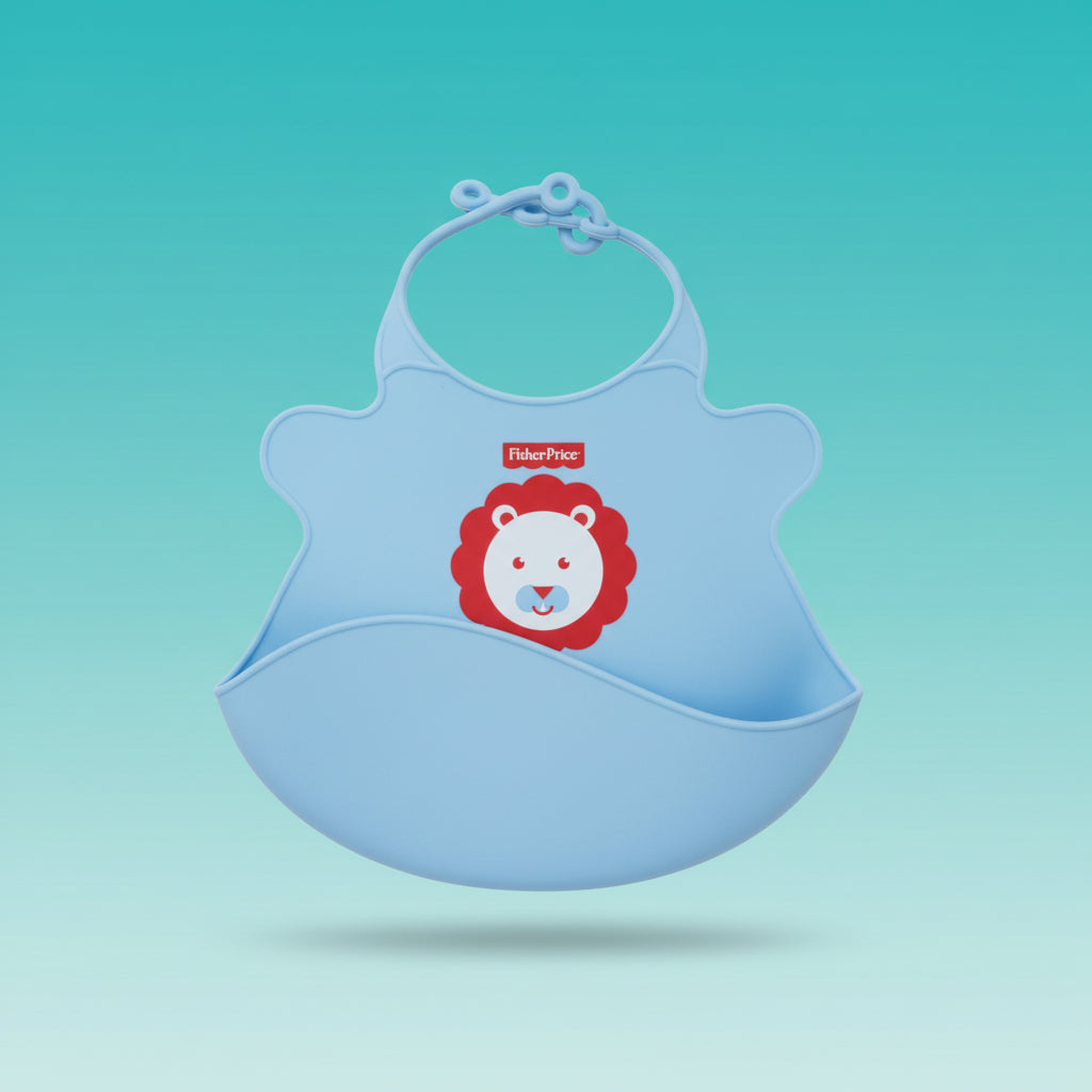 Fisher Price Silicon Baby Bib 4+ months by Gift Hub Mart