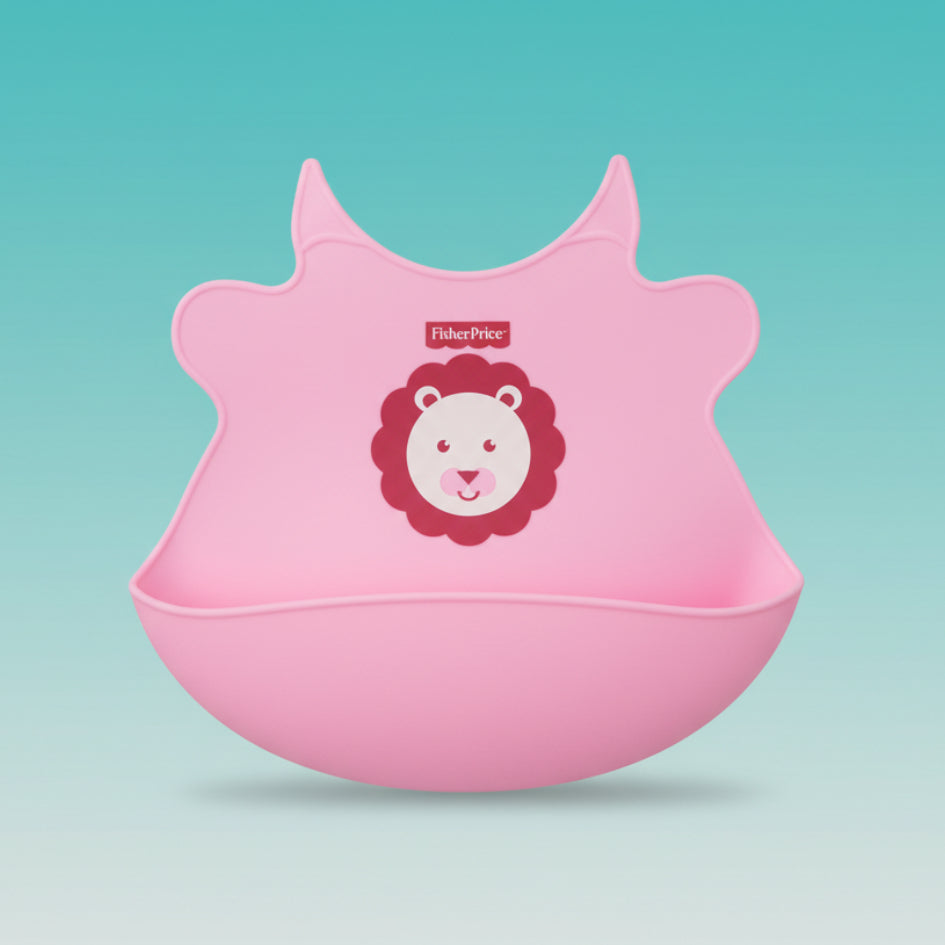 Fisher Price Silicon Baby Bib 4+ months by Gift Hub Mart