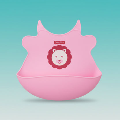 Fisher Price Silicon Baby Bib 4+ months by Gift Hub Mart