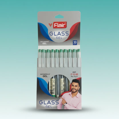 Flair Glass Gel Pen Green by Gift Hub Mart