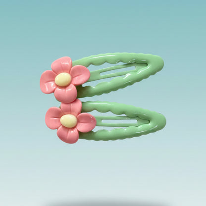 Flowers Tic Tac Clips by Gift Hub Mart in assorted colours