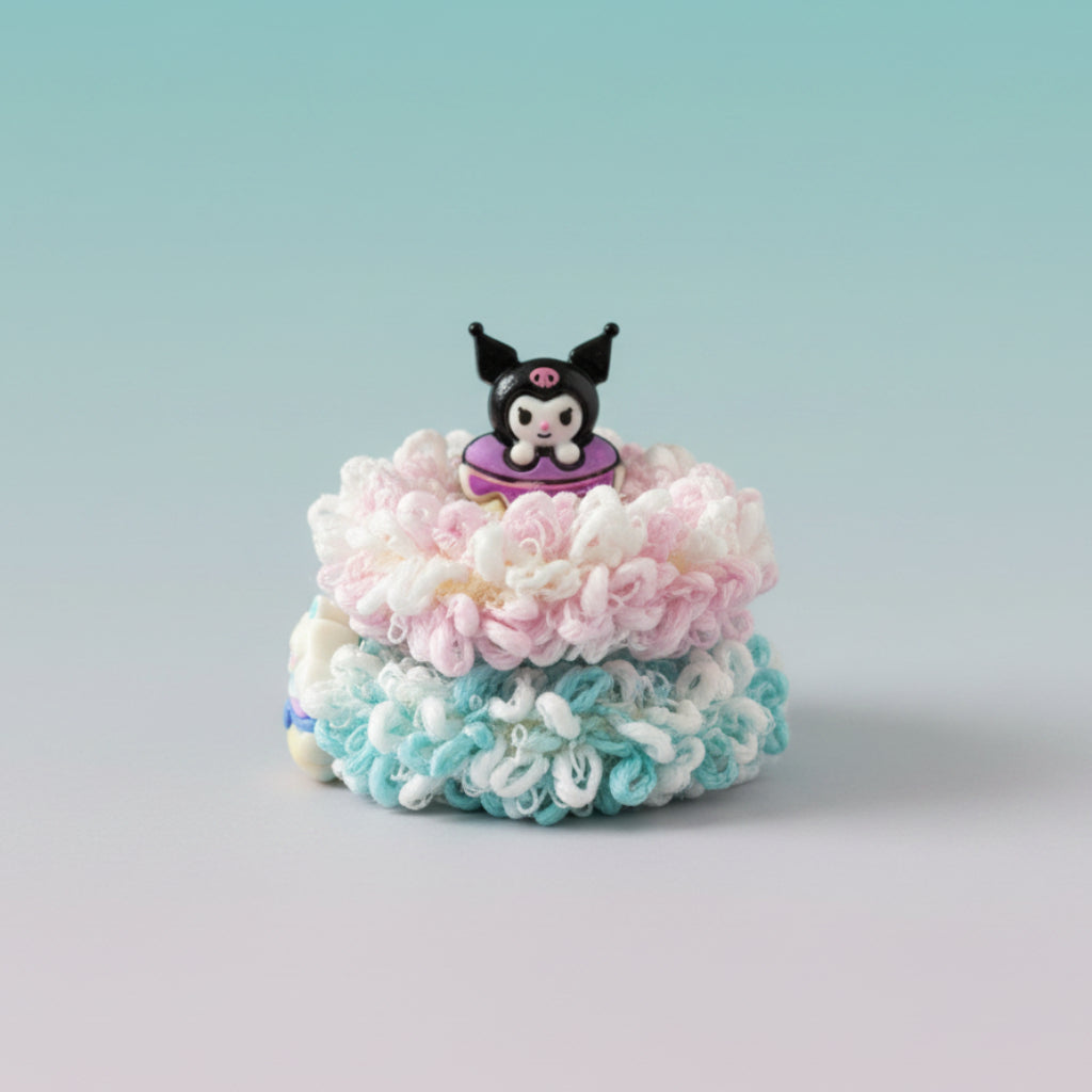 Fluffy Schruncies with Sanrio pack of 2 by Gift Hub Mart