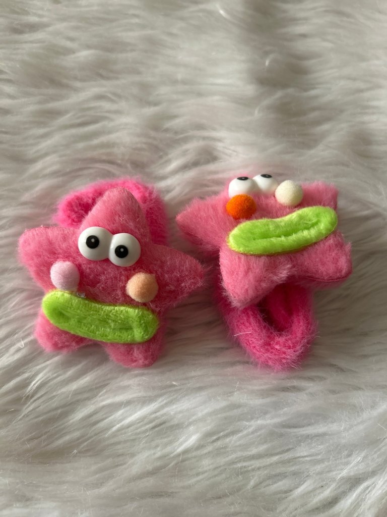 Fluffy Star Rubber Band pack of 2 by Gift Hub Mart
