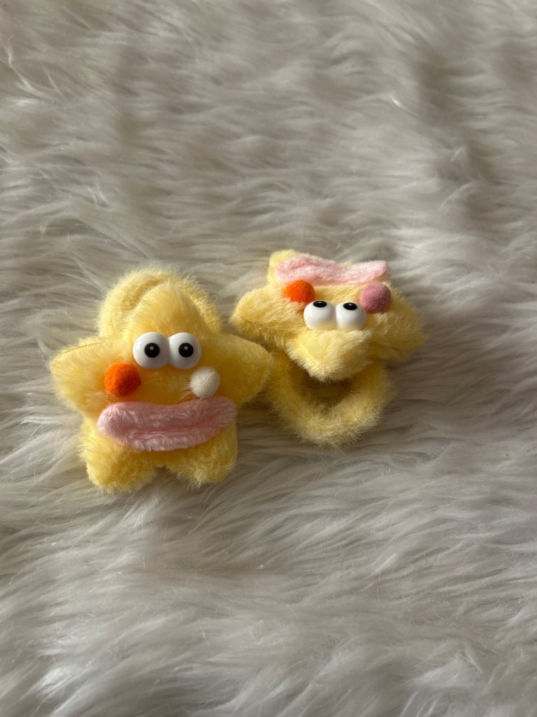 Fluffy Star Rubber Band pack of 2 by Gift Hub Mart