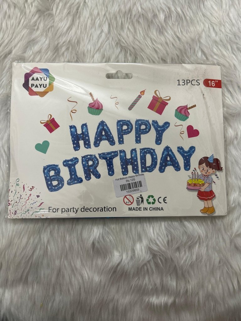 Foil Balloon Happy Birthday by Gifthubmart