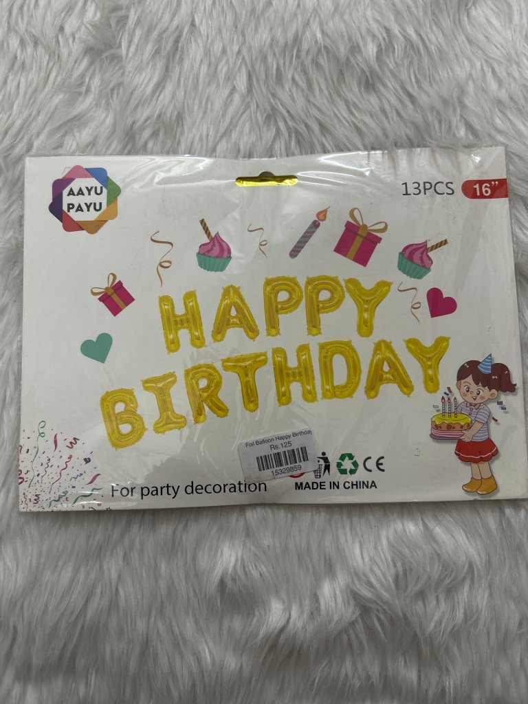 Foil Balloon Happy Birthday by Gifthubmart