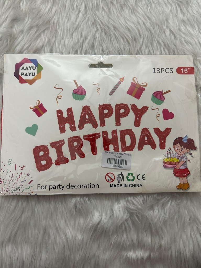 Foil Balloon Happy Birthday by Gifthubmart