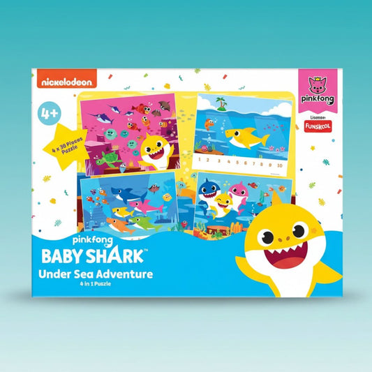 Funskool Baby Shark Puzzle 4 in 1 by Gifthubmart