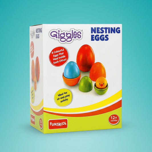 Funskool Giggles NESTING EGGS 12m + by Gifthubmart