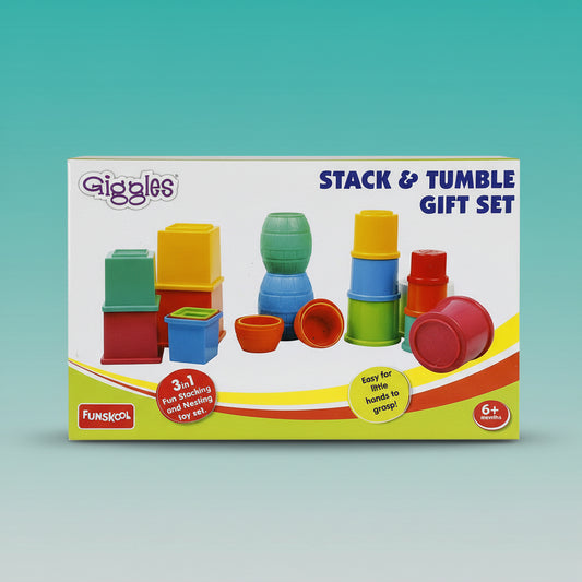 Funskool Giggles Stack & Tumble Gift Set 12m+ - Gift Hub Mart
