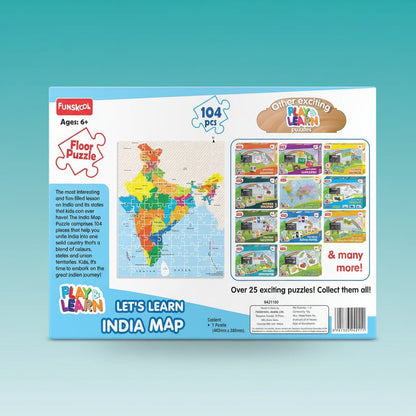 Funskool Lets Learn India Map 6+ by Gifthubmart