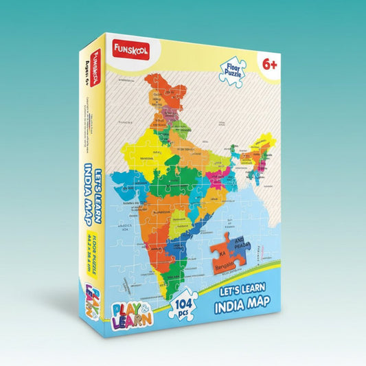 Funskool Lets Learn India Map 6+ by Gifthubmart