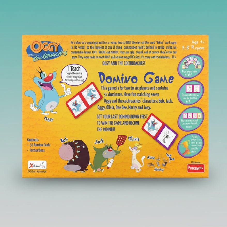 Funskool Oggy & The Cockroaches Domino Game by Gifthubmart
