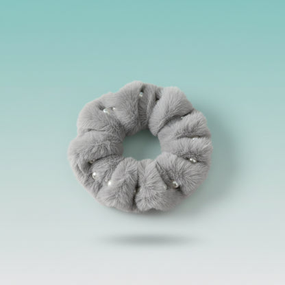 Fur and Pearl Scrunchies by Gift Hub Mart
