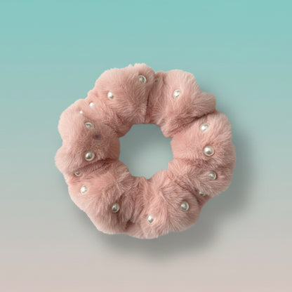 Fur and Pearl Scrunchies by Gift Hub Mart
