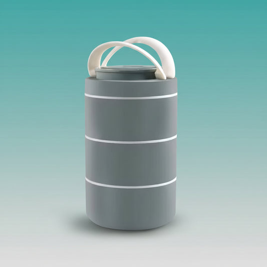 Ganesh Stainless Steel 3 Layer Lunch Box by Gift Hub Mart
