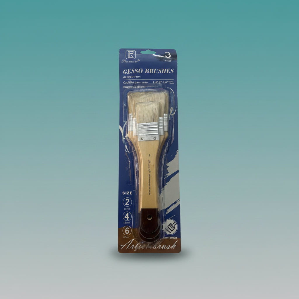 Gesso Painting Brush (Set of 3) BC6522 by Gift Hub Mart
