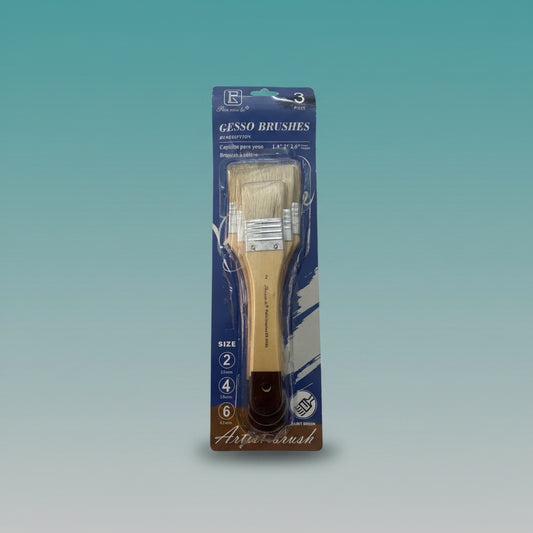 Gesso Painting Brush (Set of 3) BC6522 by Gift Hub Mart
