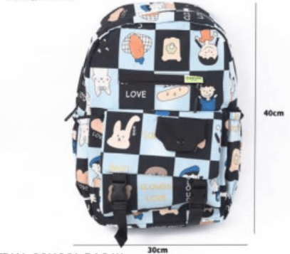 GIBO Lightweight School Bag Cartoon Print by Gifthubmart