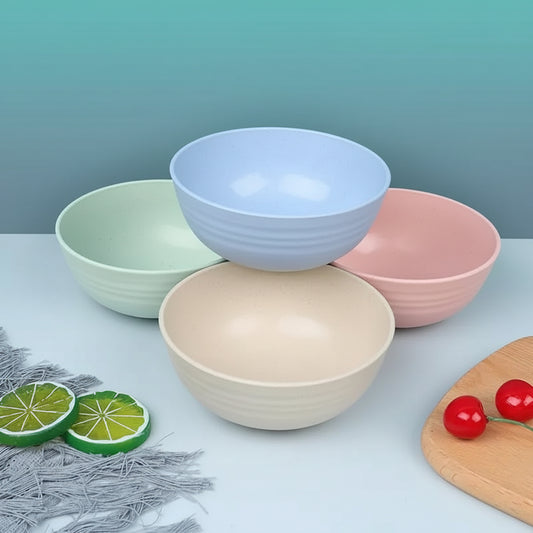 Gibo Wheat Bowl Set of 4 - Eco & Microwave Safe by Gifthubmart