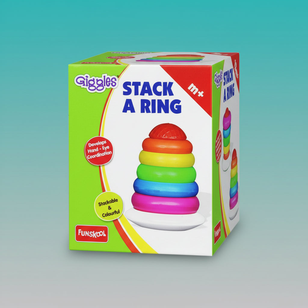 Giggles Stack A Ring 6m+ by Gift Hub Mart