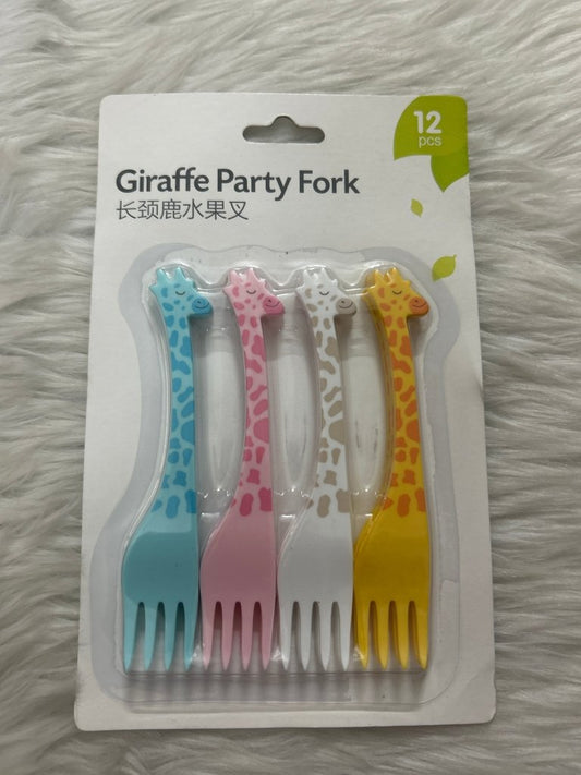 Giraffe Party Fork Set of 12 by Gifthubmart