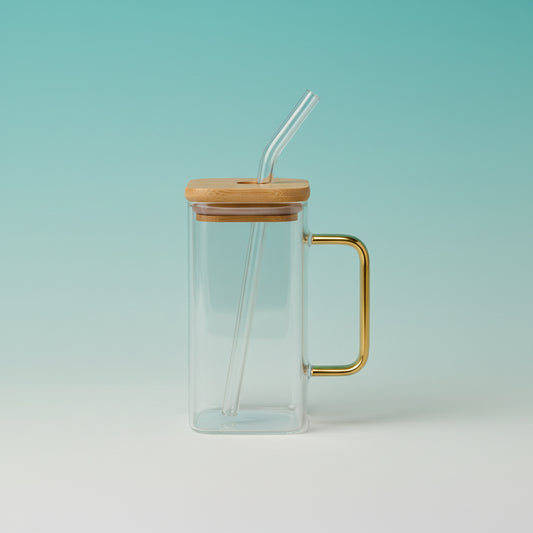Glass Sipper with Straw by Gift Hub Mart