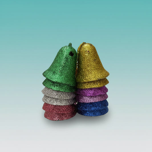 Glitter Bells Medium Set of 12 by Gift Hub Mart