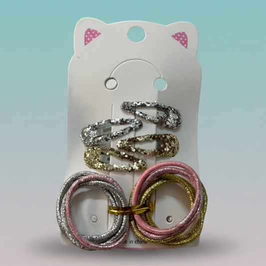 Glitter Hair Accessories Combo by Gift Hub Mart