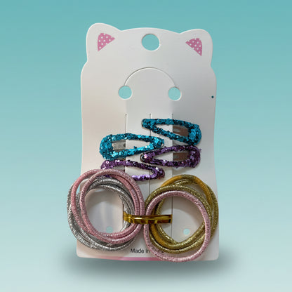 Glitter Hair Accessories Combo by Gift Hub Mart