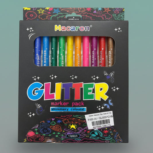 Glitter Marker Pen (Set of 12) by Gift Hub Mart