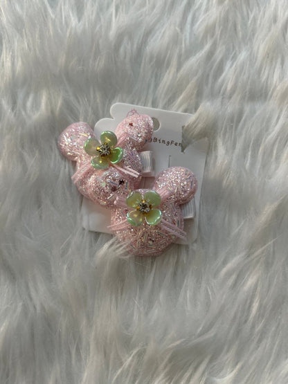 Glitter Teddy Hair Clip Set Of 2 by Gift Hub Mart